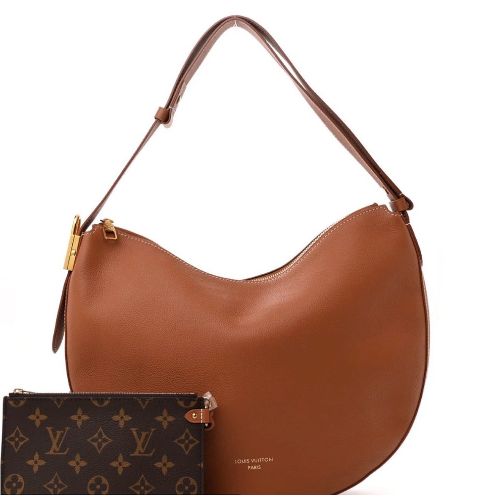 Louis Vuitton calfskin Low Key cookie MM in cognac leather - Picture 4 of 7